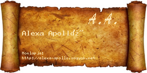 Alexa Apolló névjegykártya