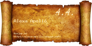 Alexa Apolló névjegykártya